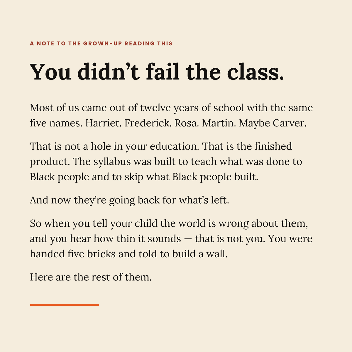 What You Come From: The Black History They Are Erasing